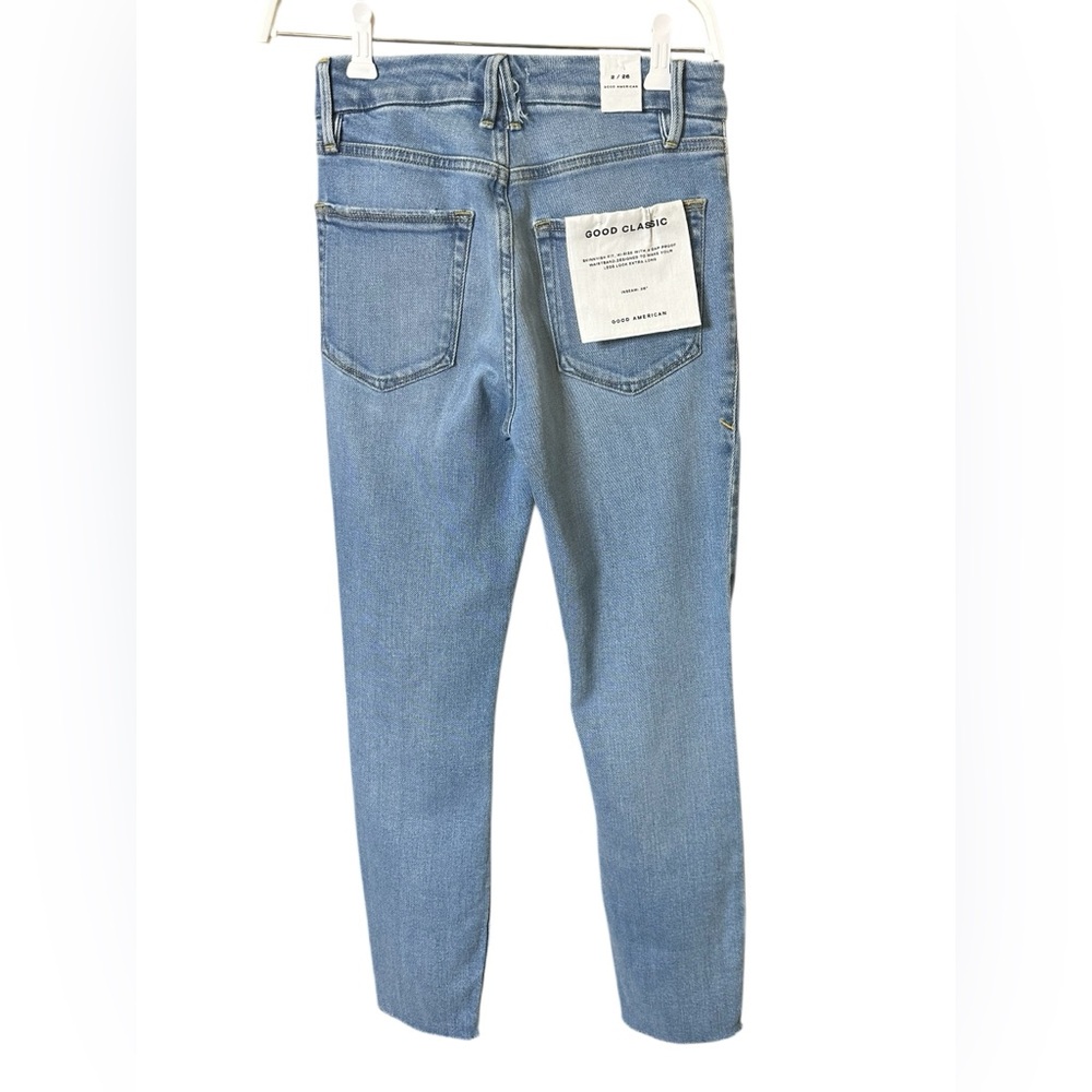 NWT Good American Good Classic Distressed Denim Jeans - Picture 4 of 11